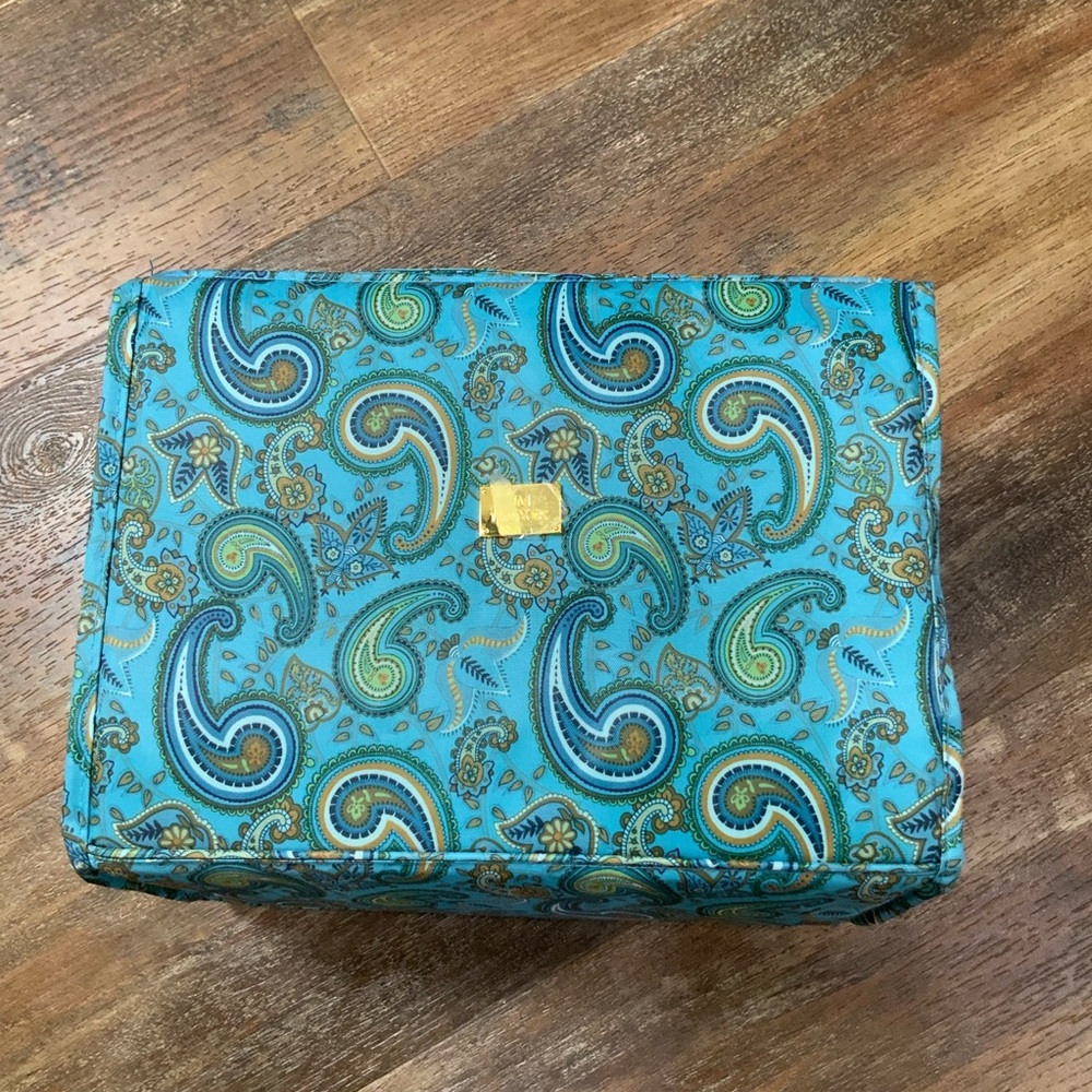 Joy Mangano JM New York Paisley Travel Jewelry Bag & Cosmetic Organizer NWOT